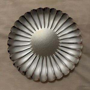 silver plated 8” tray vintage Japan Silver